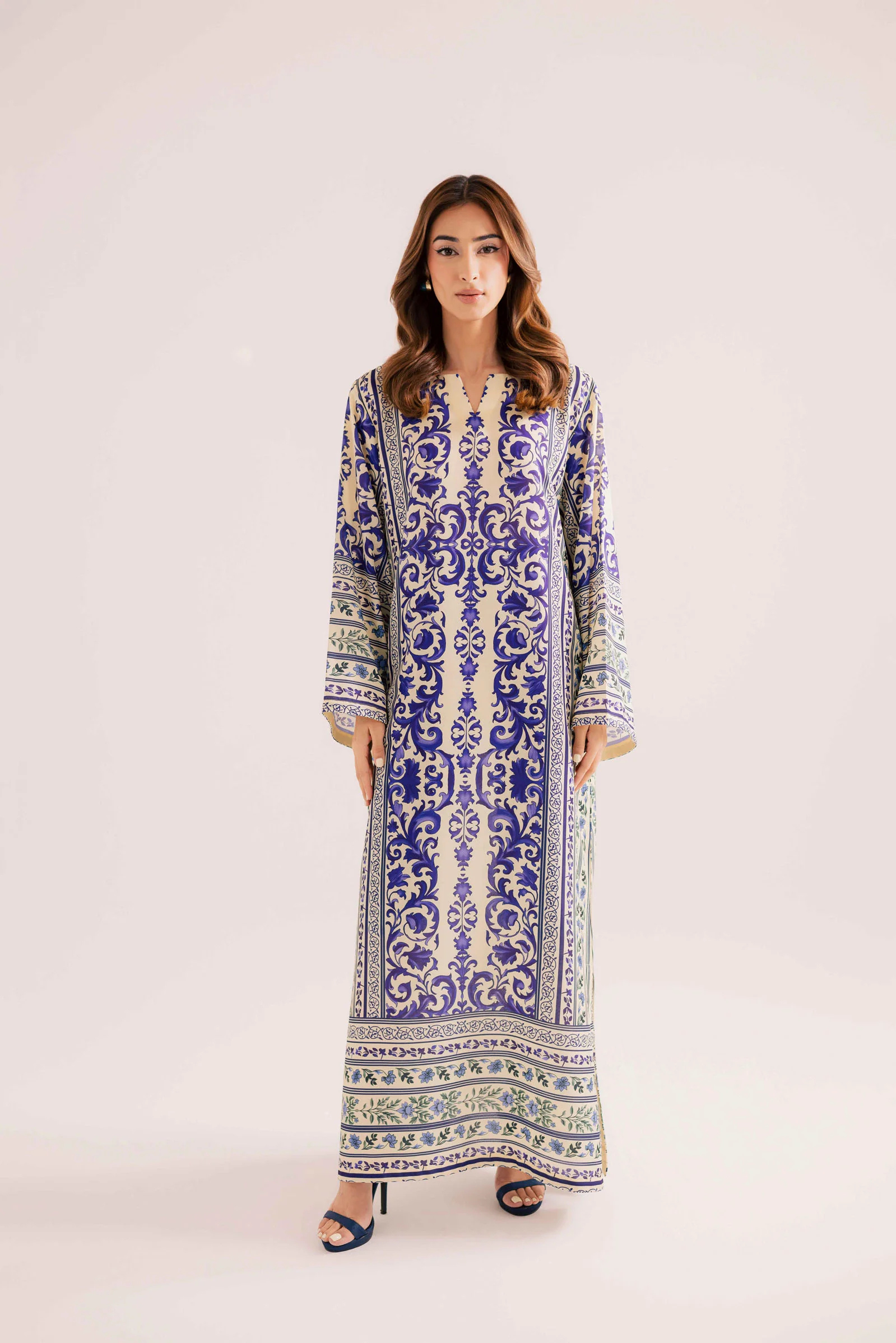 LAAM Blue Royale Printed Lawn 3-Piece Suit – D#24001